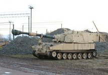 Американское самоходное орудие Paladin M109A6 в Эстонии. Фото: mil.ee