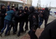 Тренировка по разгону митинга в Коми. Фото из ВК-группы "Ухта и ее автомобили"