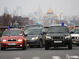 Автопробег Общества синих ведерок. Фото Л. Барковой / Грани.Ру